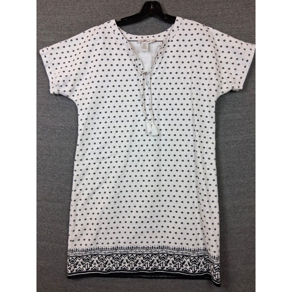 Vineyard Vines Dresses & Skirts - Vineyard Vines Womens Dress 8 White‎ Blue Linen Tasseled Coastal Resort Vacation